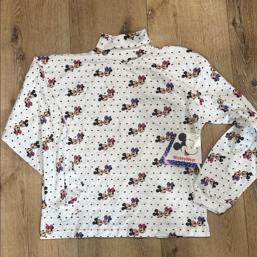 Deadstock Vintage Mickey & Minnie Mouse Long Sleeve Turtleneck